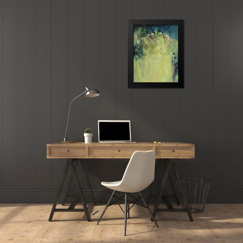 Paradise Falls II Black Modern Wood Framed Art Print by Combs, Joyce