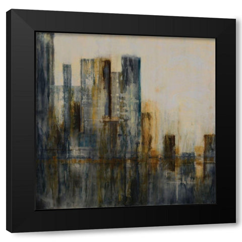 Vantage Black Modern Wood Framed Art Print with Double Matting by Shanti, Shima