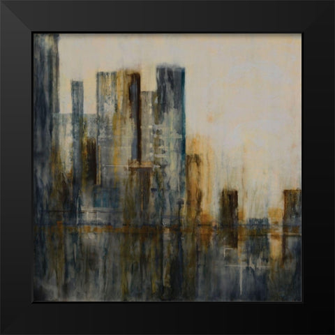 Vantage Black Modern Wood Framed Art Print by Shanti, Shima