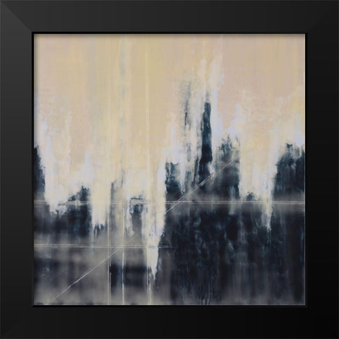 Urban Peace Black Modern Wood Framed Art Print by Shanti, Shima