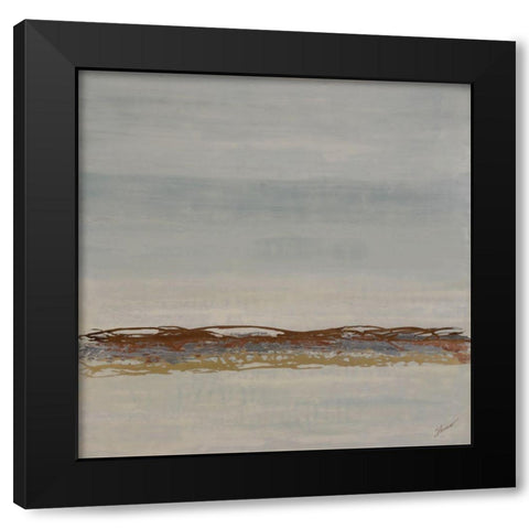 Harmony of One Black Modern Wood Framed Art Print with Double Matting by Shanti, Shima
