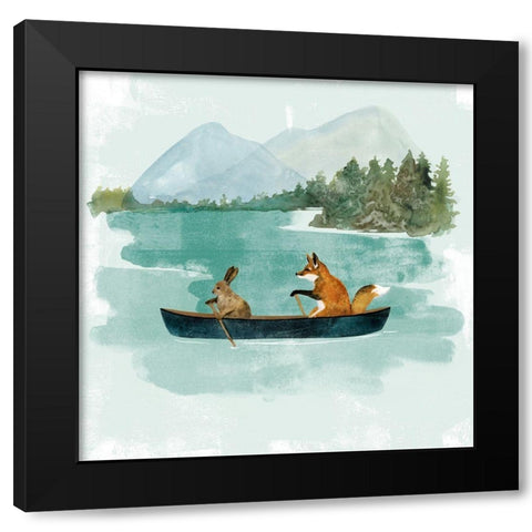 Bear Lake II Black Modern Wood Framed Art Print by Barnes, Victoria