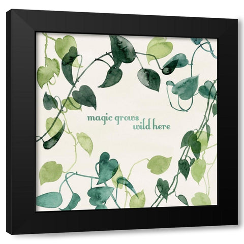 Magic Grows I Black Modern Wood Framed Art Print with Double Matting by Popp, Grace