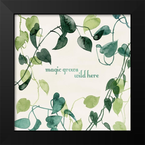 Magic Grows I Black Modern Wood Framed Art Print by Popp, Grace