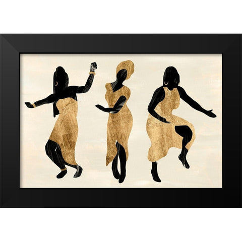 Celebration Dance I Black Modern Wood Framed Art Print by Warren, Annie