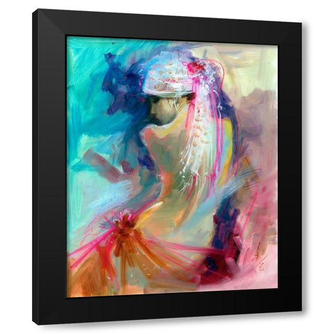 Mood Alizarine I Black Modern Wood Framed Art Print by Doyle, Anne Farrall