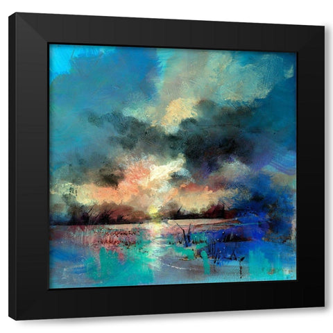 Late Evening Black Modern Wood Framed Art Print by Doyle, Anne Farrall