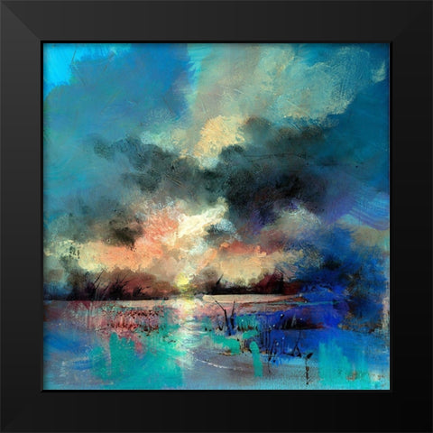 Late Evening Black Modern Wood Framed Art Print by Doyle, Anne Farrall