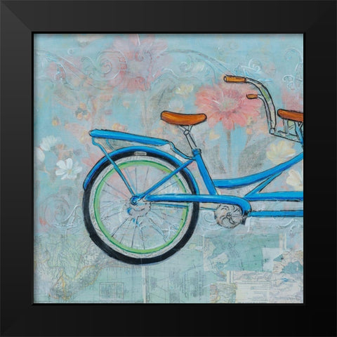 Bicycle Collage I Black Modern Wood Framed Art Print by Iafrate, Sandra