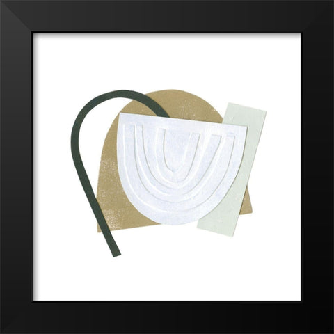 Mod Rainbow Collage I Black Modern Wood Framed Art Print by Caroline, Emma