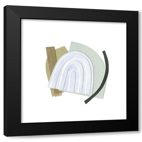 Mod Rainbow Collage IV Black Modern Wood Framed Art Print with Double Matting by Caroline, Emma