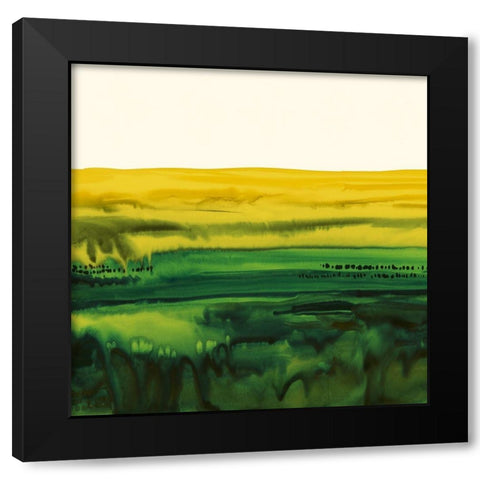 Melted Stratum I Black Modern Wood Framed Art Print with Double Matting by Popp, Grace