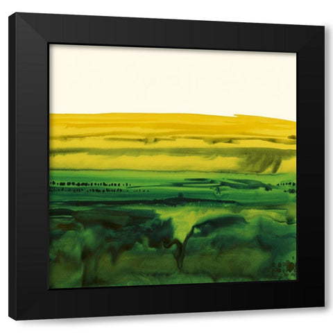 Melted Stratum II Black Modern Wood Framed Art Print with Double Matting by Popp, Grace