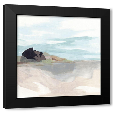 Glacial Coast I Black Modern Wood Framed Art Print with Double Matting by Vess, June Erica