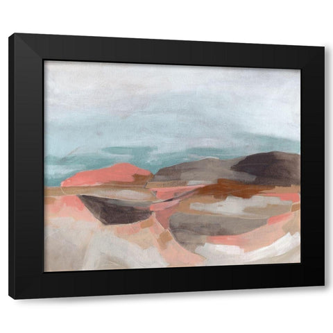 Tectonic Plateau II Black Modern Wood Framed Art Print by Vess, June Erica