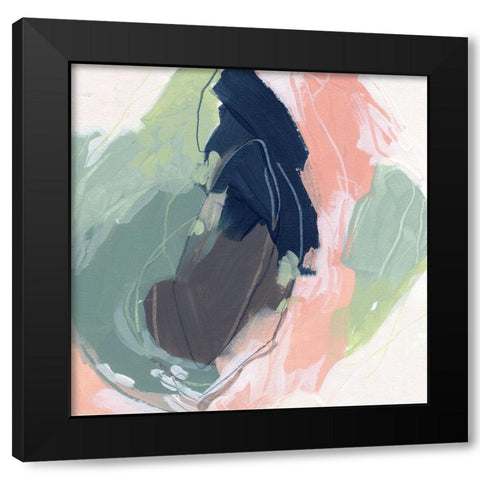 Circle Side II Black Modern Wood Framed Art Print by Vess, June Erica
