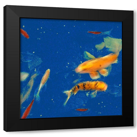 Swimming Lessons I Black Modern Wood Framed Art Print with Double Matting by Ludwig, Alicia