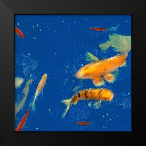 Swimming Lessons I Black Modern Wood Framed Art Print by Ludwig, Alicia