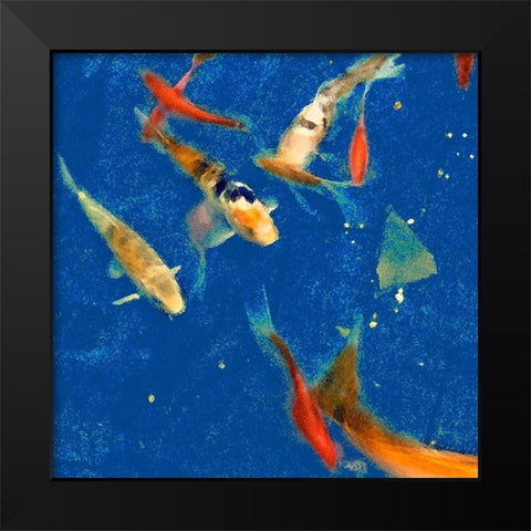 Swimming Lessons II Black Modern Wood Framed Art Print by Ludwig, Alicia