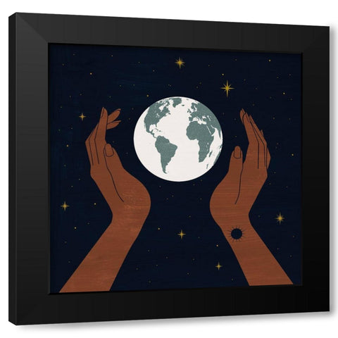 Dear Mother Earth I Black Modern Wood Framed Art Print with Double Matting by Popp, Grace