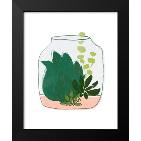 Terrarium Cameo II Black Modern Wood Framed Art Print by Vess, June Erica