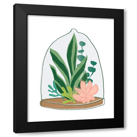 Terrarium Cameo VII Black Modern Wood Framed Art Print by Vess, June Erica