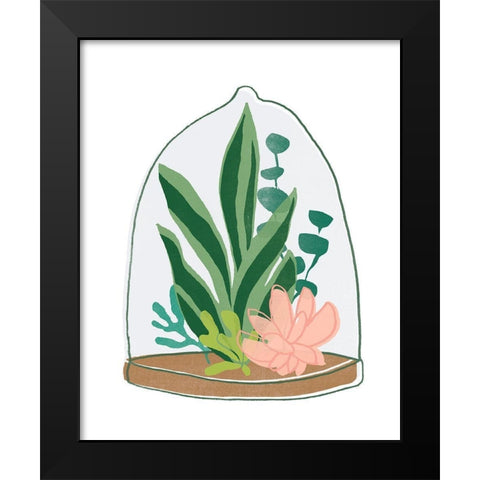 Terrarium Cameo VII Black Modern Wood Framed Art Print by Vess, June Erica