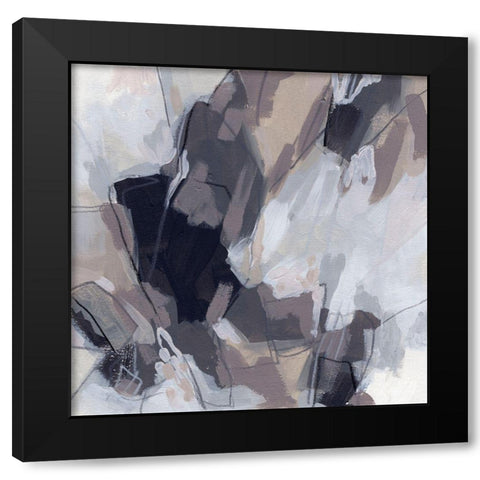 Neutral Burst I Black Modern Wood Framed Art Print with Double Matting by Vess, June Erica