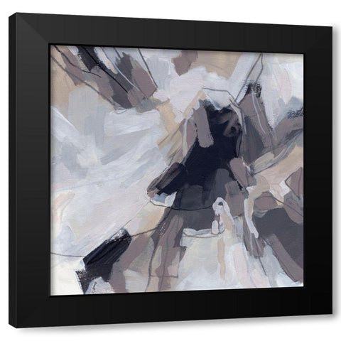 Neutral Burst II Black Modern Wood Framed Art Print by Vess, June Erica