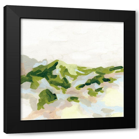 Emerald Hills I Black Modern Wood Framed Art Print with Double Matting by Vess, June Erica