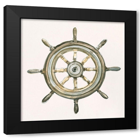 At the Helm II Black Modern Wood Framed Art Print by Caroline, Emma