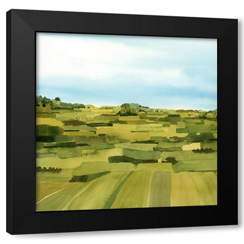 Green Gold Valley I Black Modern Wood Framed Art Print with Double Matting by Popp, Grace