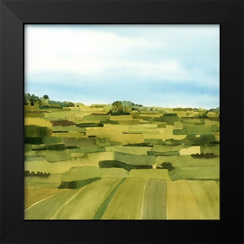 Green Gold Valley I Black Modern Wood Framed Art Print by Popp, Grace