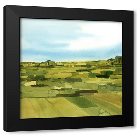 Green Gold Valley II Black Modern Wood Framed Art Print with Double Matting by Popp, Grace