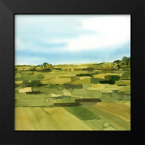 Green Gold Valley II Black Modern Wood Framed Art Print by Popp, Grace