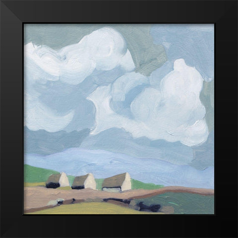 A Quiet Village III Black Modern Wood Framed Art Print by Wang, Melissa