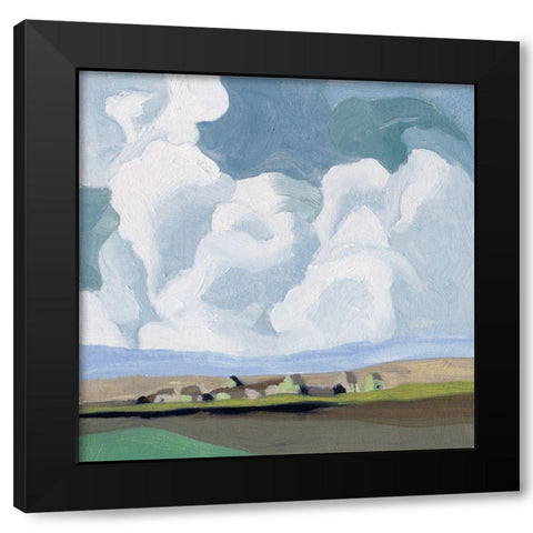 A Quiet Village IV Black Modern Wood Framed Art Print with Double Matting by Wang, Melissa