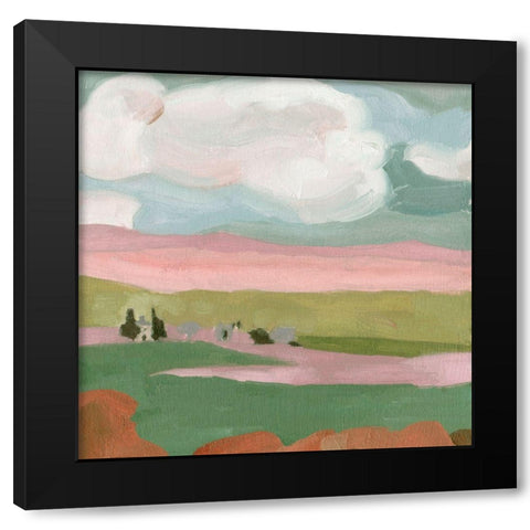 Violet Fields I Black Modern Wood Framed Art Print by Wang, Melissa