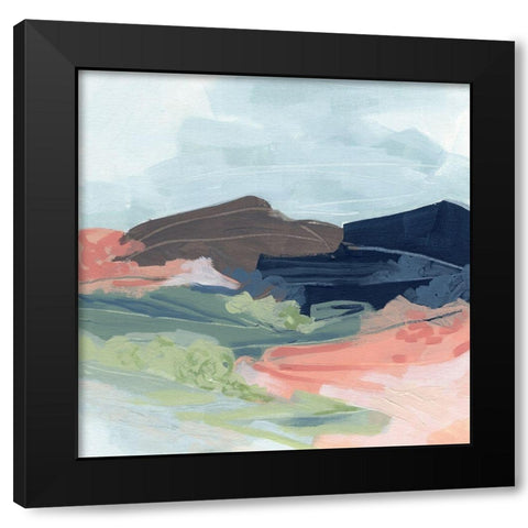 Valley Sweep II Black Modern Wood Framed Art Print by Vess, June Erica