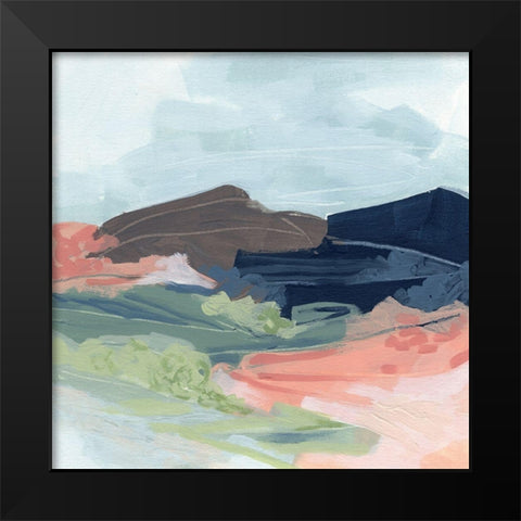 Valley Sweep II Black Modern Wood Framed Art Print by Vess, June Erica