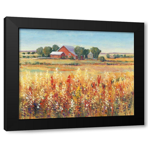 Country View I Black Modern Wood Framed Art Print with Double Matting by OToole, Tim