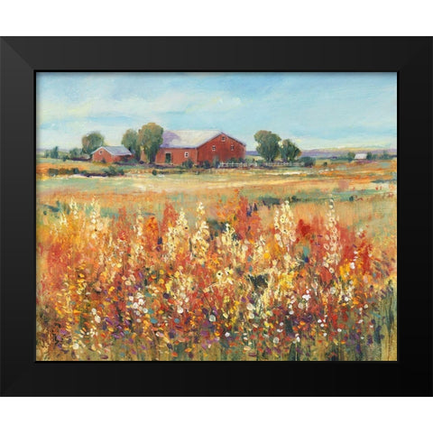 Country View II Black Modern Wood Framed Art Print by OToole, Tim