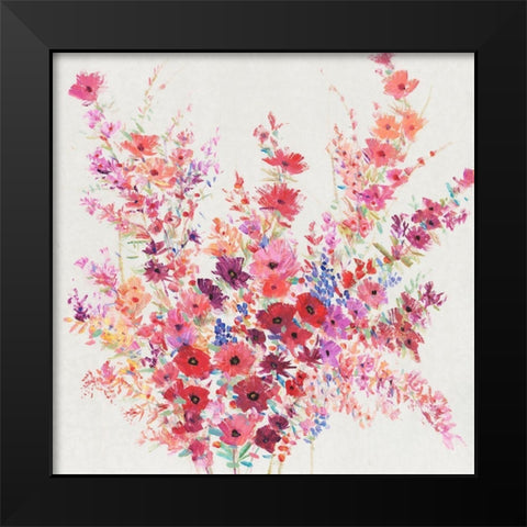 Flowers on a Vine I Black Modern Wood Framed Art Print by OToole, Tim