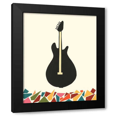 Cut Paper Instruments VII Black Modern Wood Framed Art Print by Moore, Regina