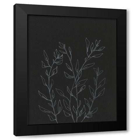Simple Stalk I Black Modern Wood Framed Art Print with Double Matting by Moore, Regina