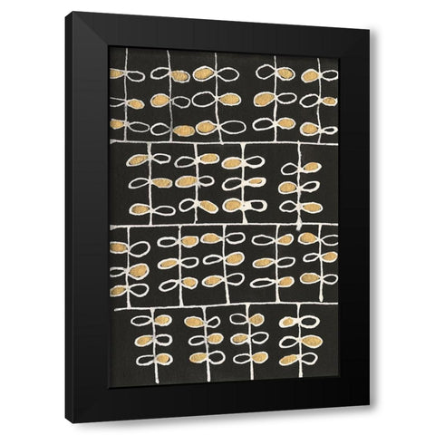 Gold Tested I Black Modern Wood Framed Art Print with Double Matting by Moore, Regina