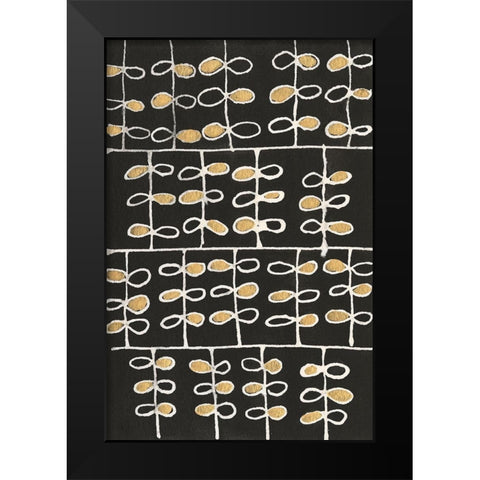 Gold Tested I Black Modern Wood Framed Art Print by Moore, Regina
