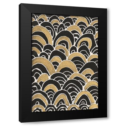 Gold Tested II Black Modern Wood Framed Art Print with Double Matting by Moore, Regina