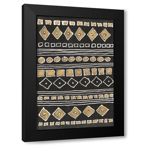 Gold Tested III Black Modern Wood Framed Art Print with Double Matting by Moore, Regina
