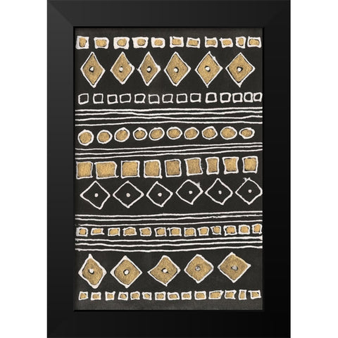 Gold Tested III Black Modern Wood Framed Art Print by Moore, Regina